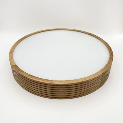 Brilagi - Lámpara de techo LED CARVALHO MODERN SLIM 3xE27/60W/230V Ø 47,5 cm roble
