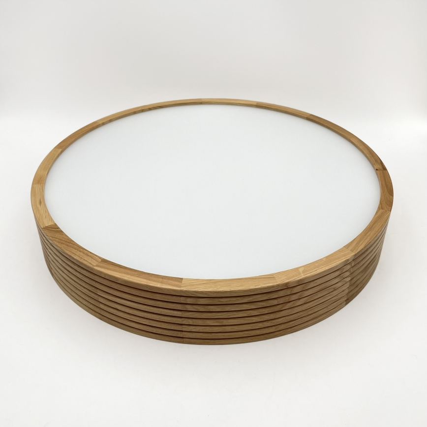 Brilagi - Lámpara de techo LED CARVALHO MODERN SLIM 3xE27/60W/230V Ø 47,5 cm roble