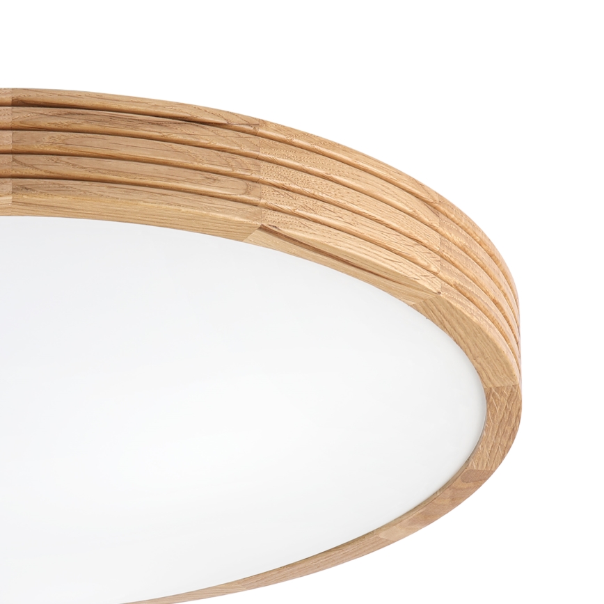 Brilagi - Lámpara de techo LED CARVALHO MODERN SLIM 3xE27/60W/230V Ø 47,5 cm roble