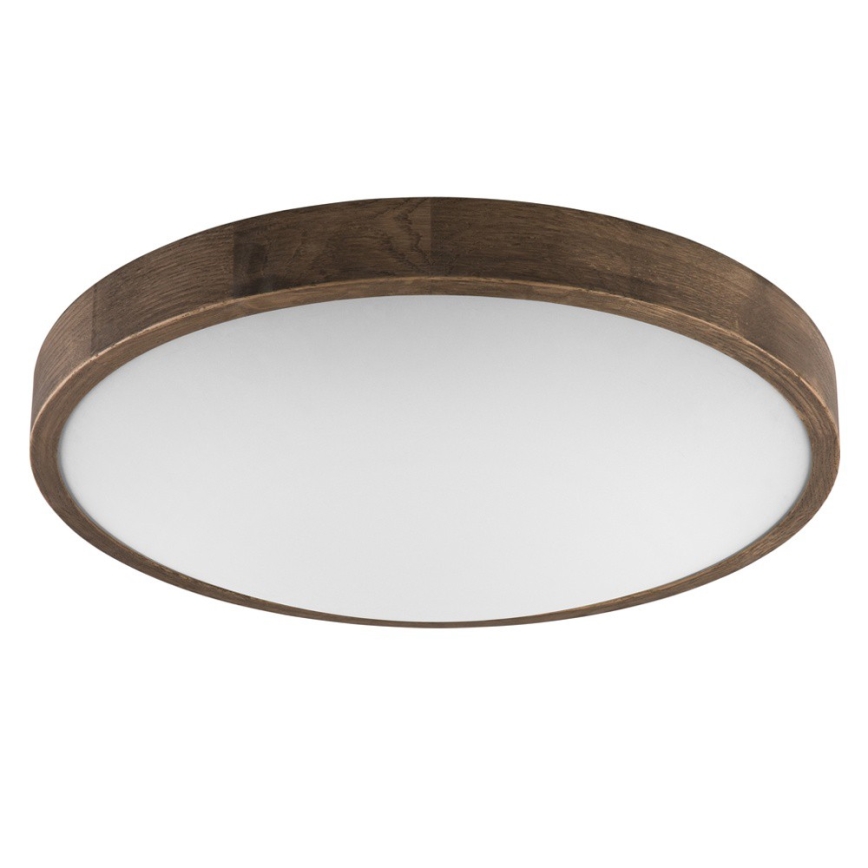 BRILAGI - Lámpara de techo LED CARVALHO SLIM 3xE27/15W/230V, acabado roble nogal, diámetro 47 cm