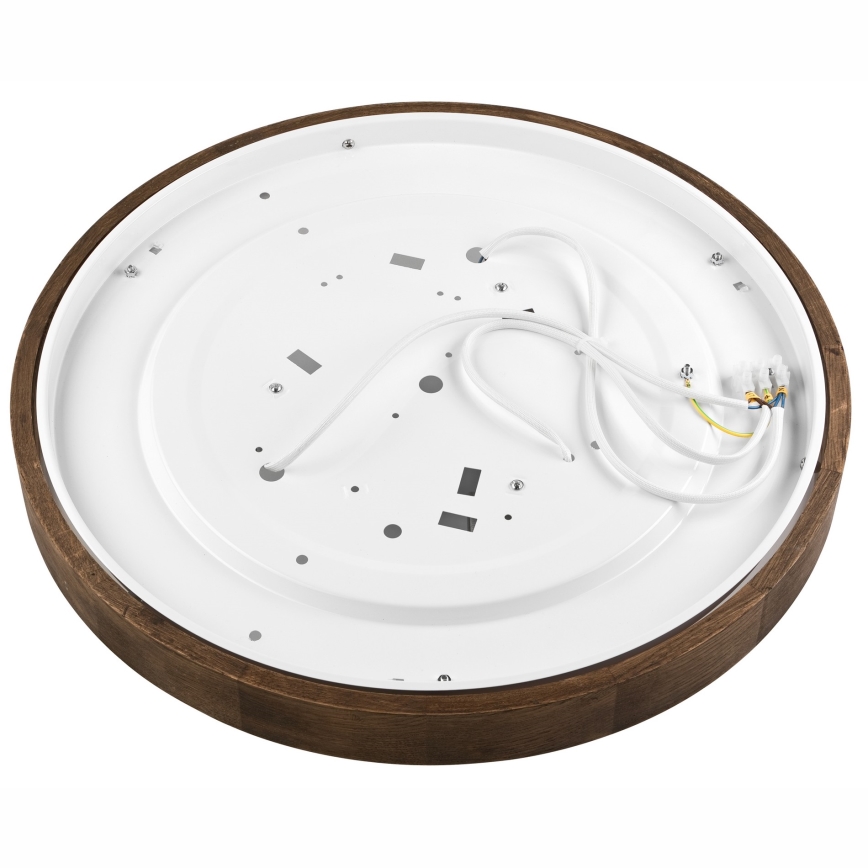 BRILAGI - Lámpara de techo LED CARVALHO SLIM 3xE27/15W/230V, acabado roble nogal, diámetro 47 cm