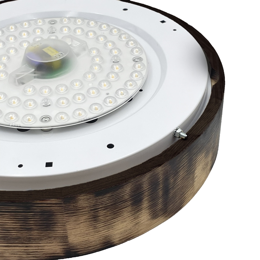 Brilagi - Lámpara de techo LED CARVALHO SMOKEY LED/36W/230V, acabado roble, diámetro 37,5 cm