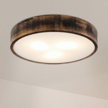 Brilagi - Lámpara de techo LED CARVALHO SMOKEY LED/36W/230V roble, diámetro 47,5 cm