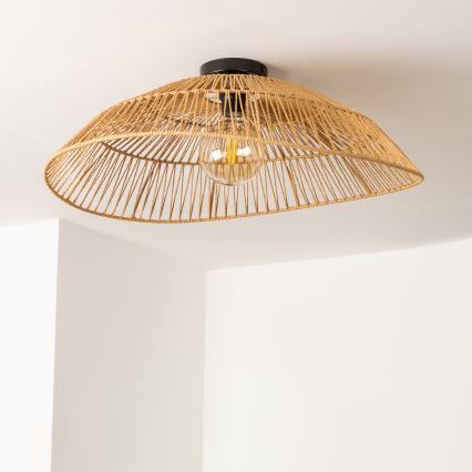 Brilagi - Lámpara de techo LED CERIA BOHO de montaje en superficie 1xE27/40W/230V diámetro 70 cm marrón