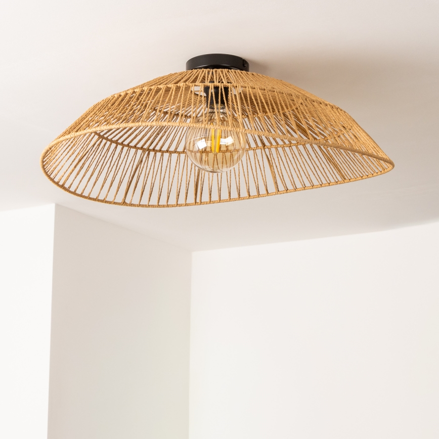 Brilagi - Lámpara de techo LED CERIA BOHO de montaje en superficie 1xE27/40W/230V diámetro 70 cm marrón