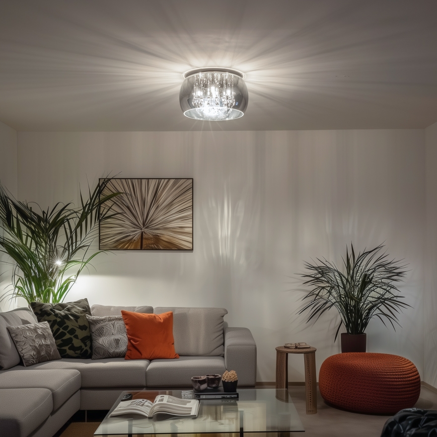 Brilagi - Lámpara de techo LED de cristal JEWEL 5xG9/40W/230V Ø 40 cm