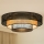 Brilagi - Lámpara de techo LED DAKOTA LUNETA LED/12W/230V Ø 60 cm 3000K/4000K/6400K negro/rattán