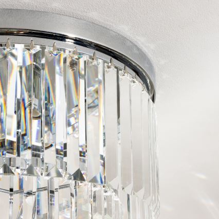 BRILAGI - Lámpara de techo LED de cristal MOZART 5xE14/40W/230V Ø 40 cm cromo brillante