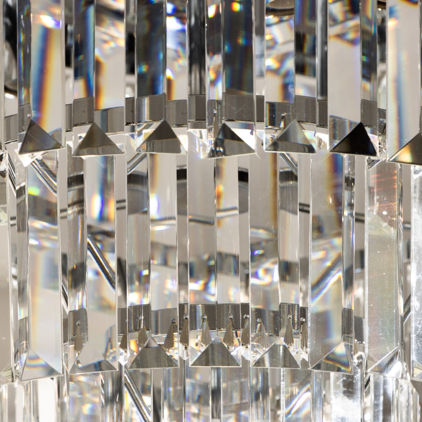 BRILAGI - Lámpara de techo LED de cristal MOZART 5xE14/40W/230V Ø 40 cm cromo brillante