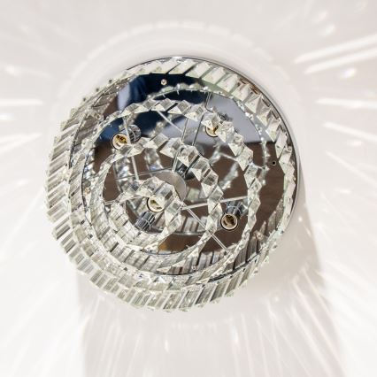 BRILAGI - Lámpara de techo LED de cristal MOZART 5xE14/40W/230V Ø 40 cm cromo brillante