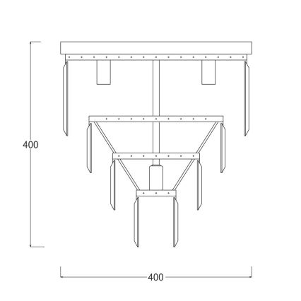 BRILAGI - Lámpara de techo LED de cristal MOZART 5xE14/40W/230V Ø 40 cm cromo brillante