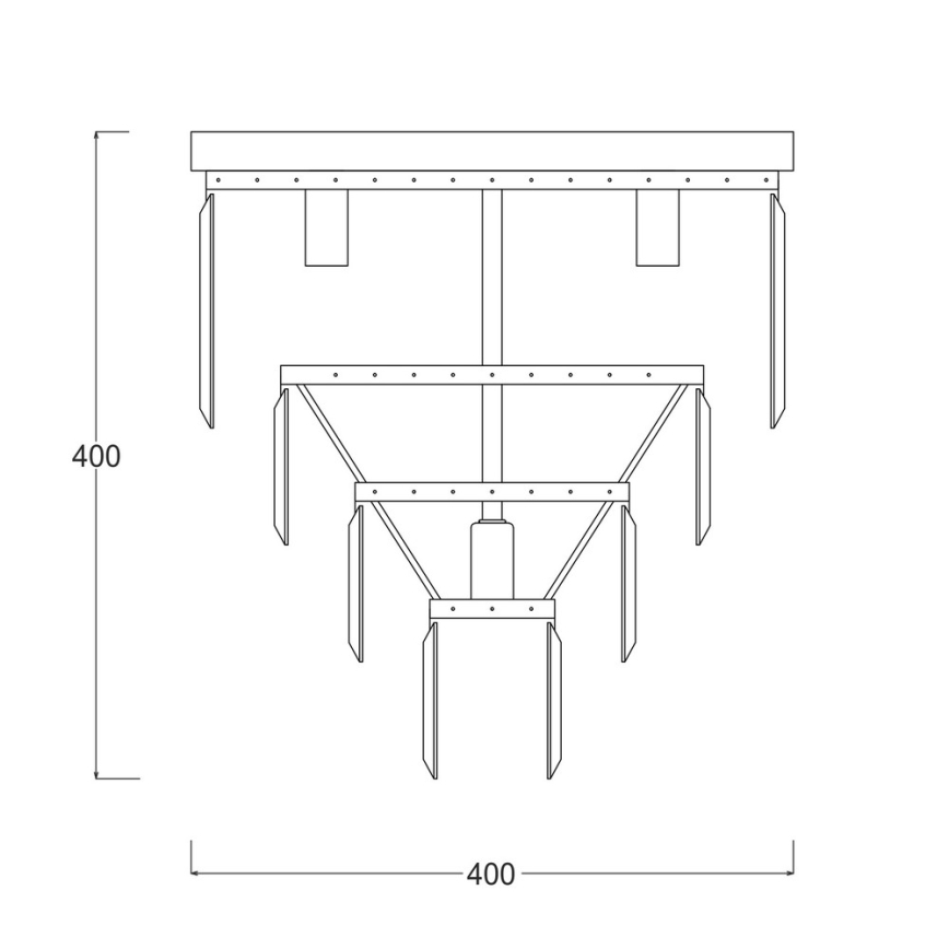 BRILAGI - Lámpara de techo LED de cristal MOZART 5xE14/40W/230V Ø 40 cm cromo brillante