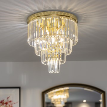 Brilagi - Lámpara de techo LED de cristal MOZART 5xE14/40W/230V diámetro 40 cm dorada