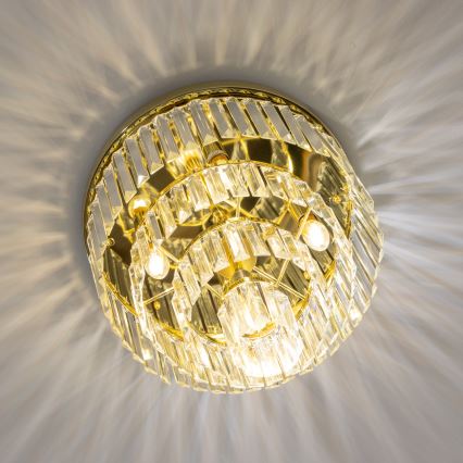 BRILAGI - Lámpara de techo LED de cristal MOZART 5xE14/40W/230V diámetro 40 cm dorada