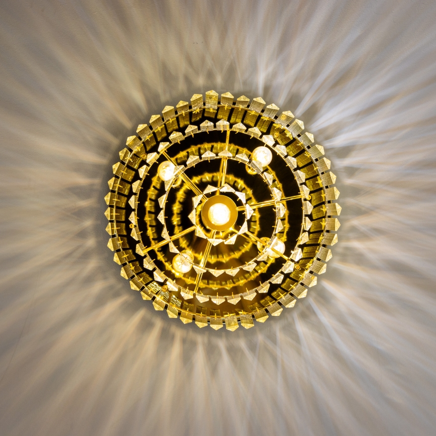BRILAGI - Lámpara de techo LED de cristal MOZART 5xE14/40W/230V diámetro 40 cm dorada