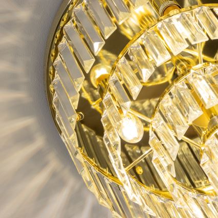 BRILAGI - Lámpara de techo LED de cristal MOZART 5xE14/40W/230V diámetro 40 cm dorada