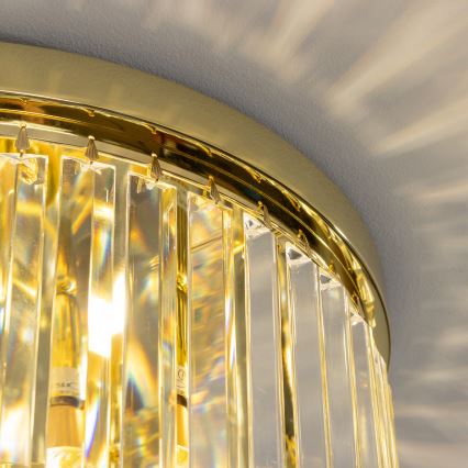BRILAGI - Lámpara de techo LED de cristal MOZART 5xE14/40W/230V diámetro 40 cm dorada