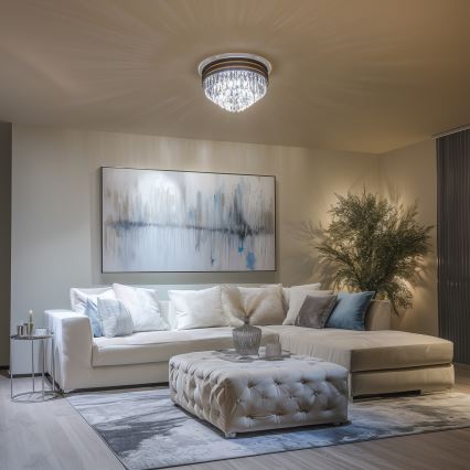 Brilagi - Lámpara de techo LED de cristal VELURE, 5xE14/40W/230V, Ø 46 cm, negra