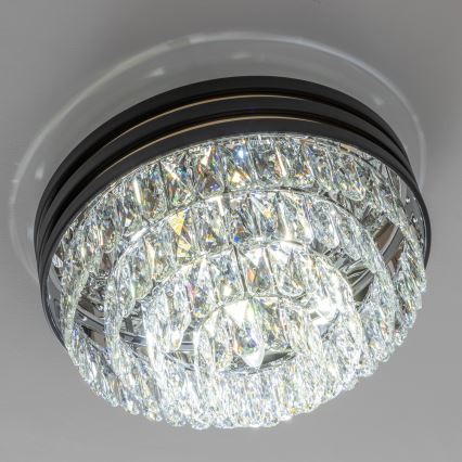 Brilagi - Lámpara de techo LED de cristal VELURE, 5xE14/40W/230V, Ø 46 cm, negra