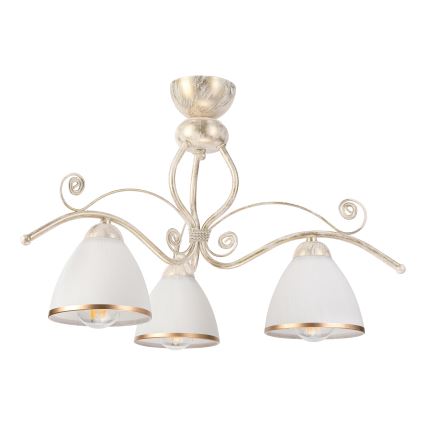Brilagi - Lámpara de techo LED de montaje en superficie ANTICO 3xE27/60W/230V pátina blanca