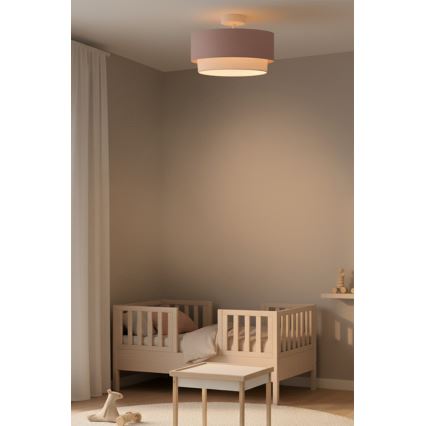 Brilagi - Lámpara de techo LED de montaje en superficie BOHO BOBO 1xE27/60W/230V Ø 40 cm rosa/crema