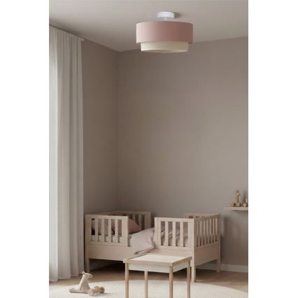 Brilagi - Lámpara de techo LED de montaje en superficie BOHO BOBO 1xE27/60W/230V Ø 40 cm rosa/crema
