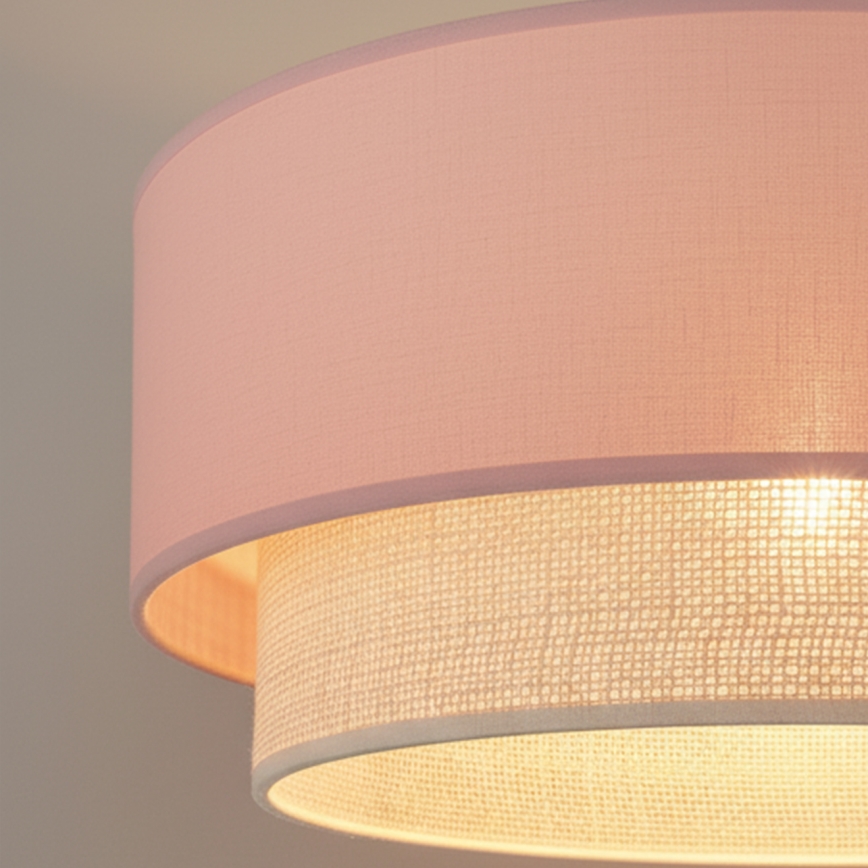 Brilagi - Lámpara de techo LED de montaje en superficie BOHO BOBO 1xE27/60W/230V Ø 40 cm rosa/crema