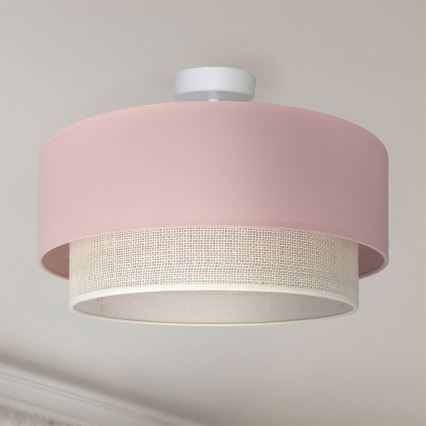 Brilagi - Lámpara de techo LED de montaje en superficie BOHO BOBO 1xE27/60W/230V Ø 40 cm rosa/crema