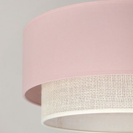 Brilagi - Lámpara de techo LED de montaje en superficie BOHO BOBO 1xE27/60W/230V Ø 40 cm rosa/crema