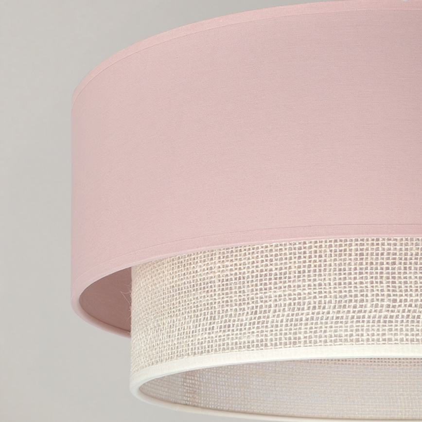 Brilagi - Lámpara de techo LED de montaje en superficie BOHO BOBO 1xE27/60W/230V Ø 40 cm rosa/crema