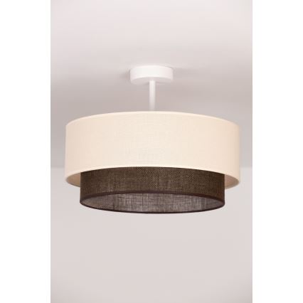 Brilagi - Lámpara de techo LED de montaje en superficie BOHO STYLE 1xE27/15W/230V Ø 40 cm crema/marrón