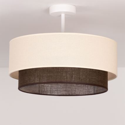 Brilagi - Lámpara de techo LED de montaje en superficie BOHO STYLE 1xE27/15W/230V Ø 40 cm crema/marrón