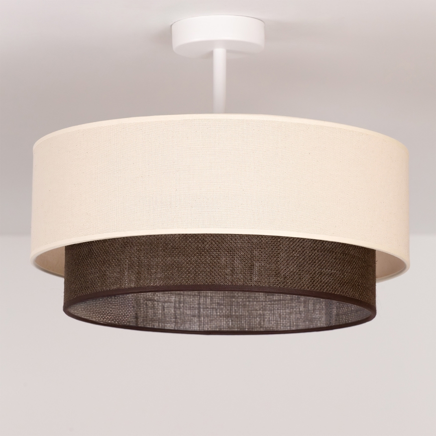 Brilagi - Lámpara de techo LED de montaje en superficie BOHO STYLE 1xE27/15W/230V Ø 40 cm crema/marrón