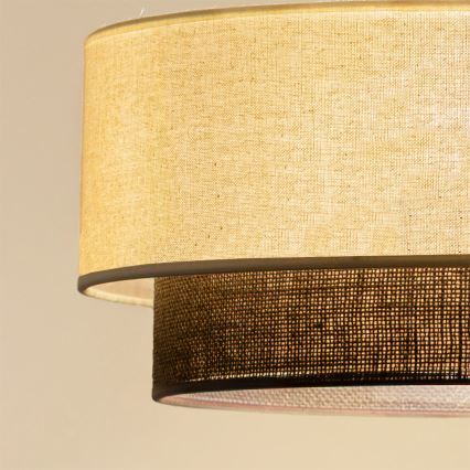 Brilagi - Lámpara de techo LED de montaje en superficie BOHO STYLE 1xE27/15W/230V Ø 40 cm crema/marrón