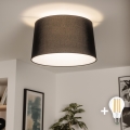 Brilagi - lámpara de techo LED de montaje en superficie CERIA 1x E27/40 W/230 V Ø 45 cm negra