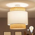 Brilagi - Lámpara de techo LED de montaje en superficie CERIA 1xE27/60W/230V diámetro 40 cm beige/blanco