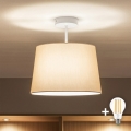 Brilagi - Lámpara de techo LED de montaje en superficie CERIA 1xE27/60W/230V Ø 30 cm blanco/beige
