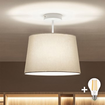 Brilagi - Lámpara de techo LED de montaje en superficie CERIA 1xE27/60W/230V Ø 30 cm blanco/gris