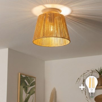 Brilagi - Lámpara de techo LED de montaje en superficie CERIA BOHO 1xE27/40W/230V Ø 28 cm marrón/roble