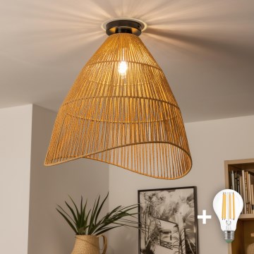 Brilagi - Lámpara de techo LED de montaje en superficie CERIA BOHO 1xE27/40W/230V, Ø 70 cm, marrón