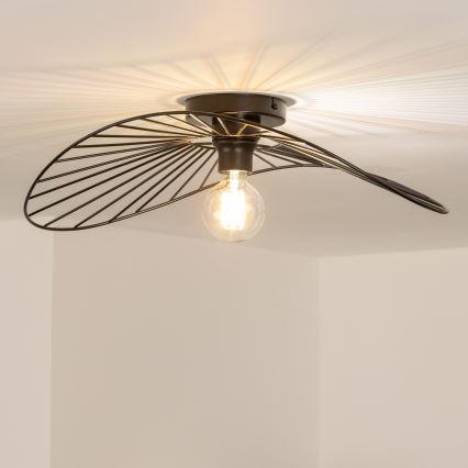 Brilagi - Lámpara de techo LED de montaje en superficie CERIA WIRE 1xE27/40W/230V 40x56 cm negra