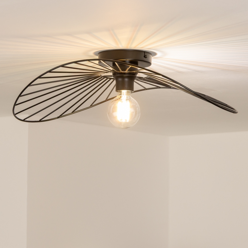 Brilagi - Lámpara de techo LED de montaje en superficie CERIA WIRE 1xE27/40W/230V 40x56 cm negra