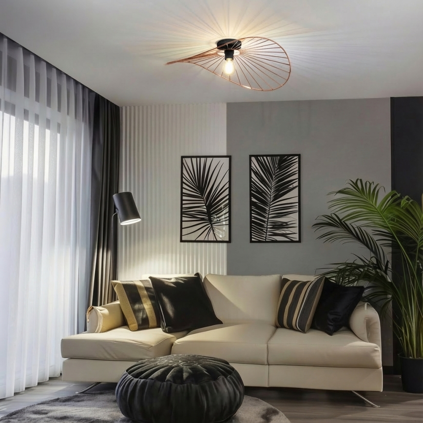 Brilagi - Lámpara de techo LED de montaje en superficie CERIA WIRE 1xE27/40W/230V 60x80 cm bronce