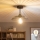 Brilagi - Lámpara de techo LED de montaje en superficie CERIA WIRE 1xE27/60W/230V, diámetro 26 cm, negra