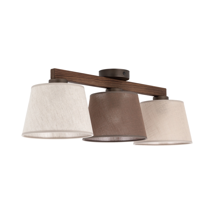 BRILAGI - Lámpara de techo LED de montaje en superficie LATTE SABIA 3xE27/15W/230V pino/mixto