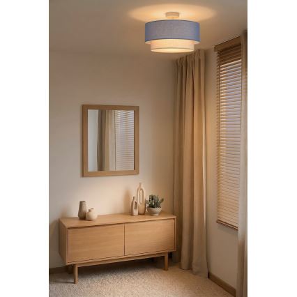 Brilagi - Lámpara de techo LED de montaje superficial BOHO ECO 1xE27/10W/230V Ø 40 cm azul/crema