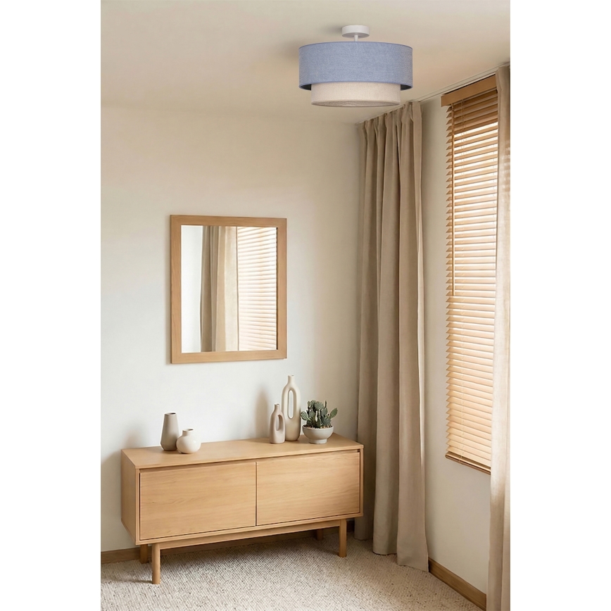 Brilagi - Lámpara de techo LED de montaje superficial BOHO ECO 1xE27/10W/230V Ø 40 cm azul/crema