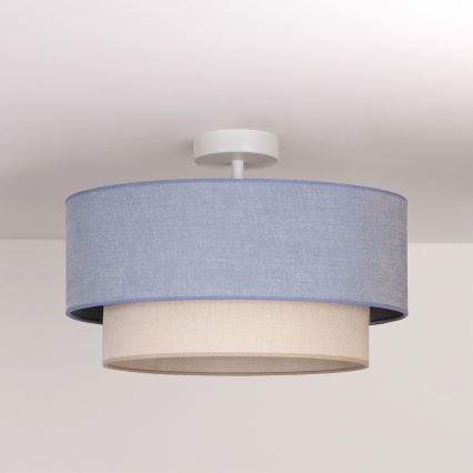 Brilagi - Lámpara de techo LED de montaje superficial BOHO ECO 1xE27/10W/230V Ø 40 cm azul/crema