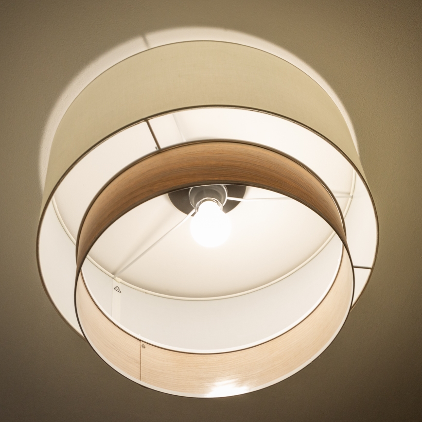 Brilagi - Lámpara de techo LED de montaje superficial CERIA 1xE27/40W/230V, Ø 50 cm, blanca/beige