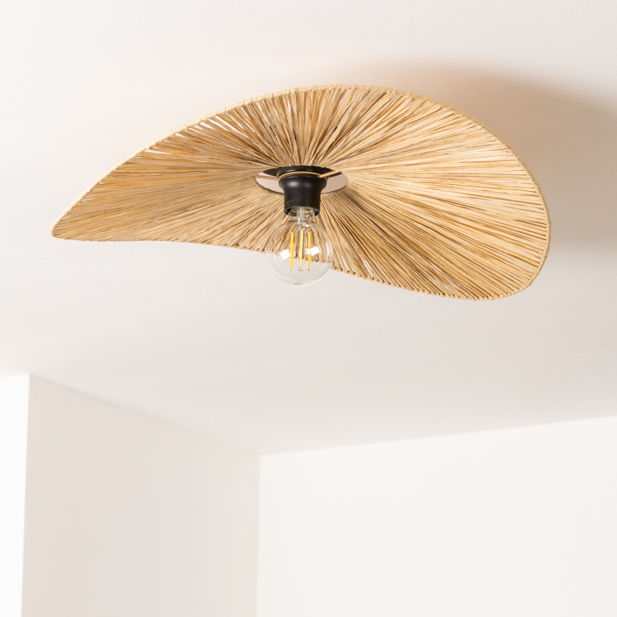Brilagi - Lámpara de techo LED de montaje superficial CERIA BOHO 1xE27/40W/230V, diámetro 60 cm, rafia